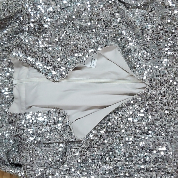 Ronny Kobo Large Silver Mini Dress - Picture 3 of 8